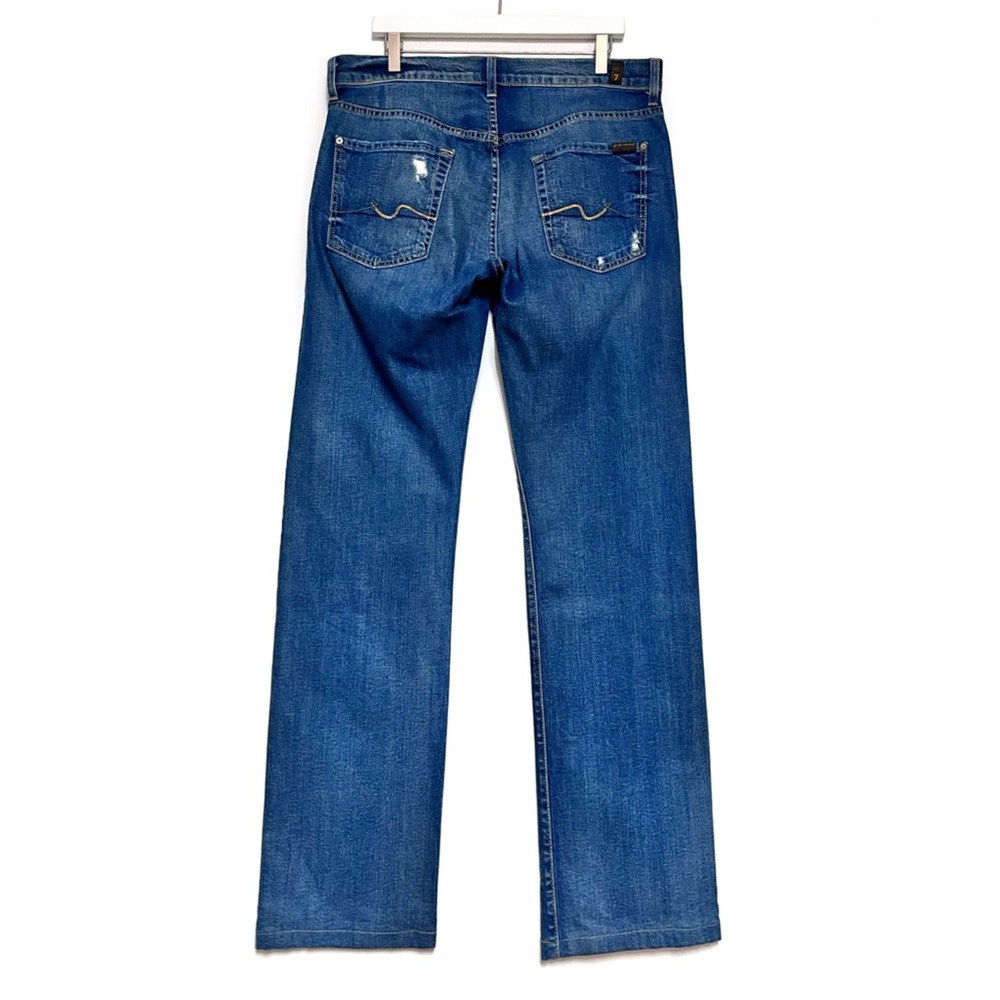 7FAM 7 For All Mankind Mens Standard Button Fly Jeans Straight Leg 34x31 Classic - Picture 2 of 16